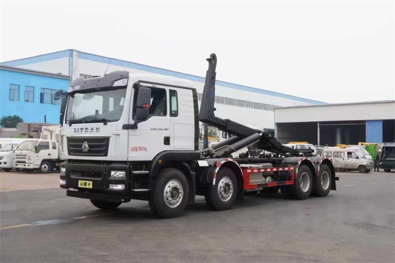 重汽汕德卡前四后八勾臂垃圾车 重汽汕德卡前四后八勾臂垃圾车