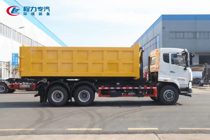 重汽豪沃后双桥25吨勾臂垃圾车 重汽豪沃后双桥25吨勾臂垃圾车