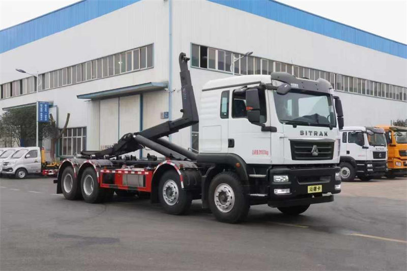 重汽汕德卡前四后八勾臂垃圾车 重汽汕德卡前四后八勾臂垃圾车