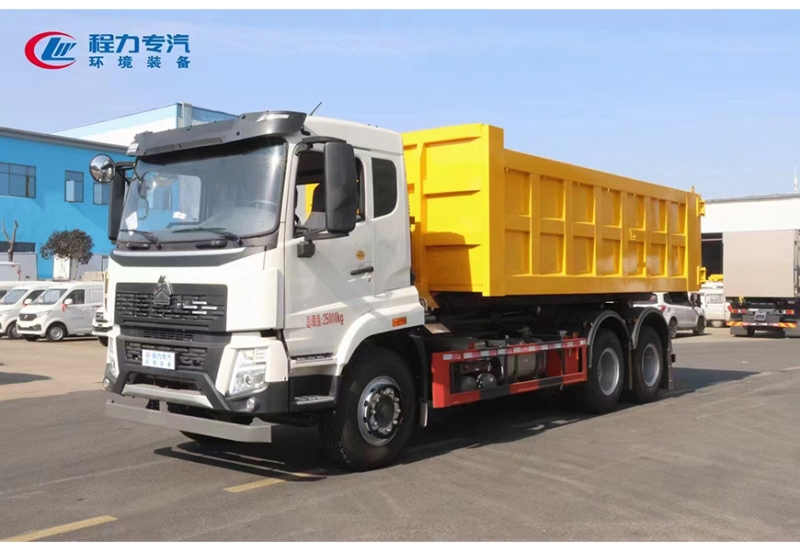 重汽豪沃后双桥25吨勾臂垃圾车 重汽豪沃后双桥25吨勾臂垃圾车